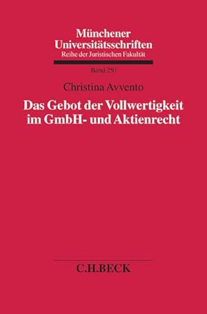 Seller image for Das Gebot der Vollwertigkeit im GmbH- und Aktienrecht for sale by AHA-BUCH GmbH