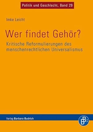 Bild des Verkufers fr Wer findet Gehr? : Kritische Reformulierungen des menschenrechtlichen Universalismus zum Verkauf von AHA-BUCH GmbH