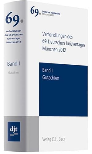 Bild des Verkufers fr Verhandlungen des 69. Deutschen Juristentages Mnchen 2012 Bd. I: Gutachten : Gesamtband (Teile A - F + CD) zum Verkauf von AHA-BUCH GmbH