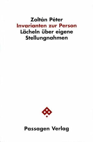 Bild des Verkufers fr Invarianten zur Person: Lcheln ber eigene Stellungnahmen : Lcheln ber eigene Stellungnahmen. Dipl.-Arb. zum Verkauf von AHA-BUCH GmbH