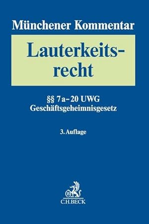 Immagine del venditore per Mnchener Kommentar zum Lauterkeitsrecht Bd. 2:  8-20 UWG venduto da AHA-BUCH GmbH