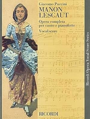 Imagen del vendedor de Manon Lescaut: Vocal Score a la venta por AHA-BUCH GmbH