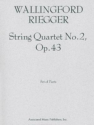 Bild des Verk�ufers f�r Rieggr, W: String Quartet No. 2, Op. 43 zum Verkauf von AHA-BUCH GmbH