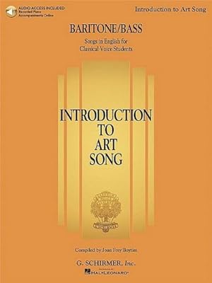 Bild des Verkufers fr Introduction to Art Song for Baritone/Bass : Songs in English for Classical Voice Students zum Verkauf von AHA-BUCH GmbH