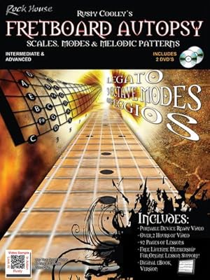 Bild des Verkufers fr Rusty Cooley's Fretboard Autopsy Scales, Modes & Melodic Patterns Book/Online Audio [With 2 DVDs] zum Verkauf von AHA-BUCH GmbH