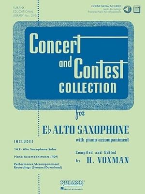 Bild des Verkufers fr Concert and Contest Collection for Eb Alto Saxophone: Solo Book with Online Media zum Verkauf von AHA-BUCH GmbH