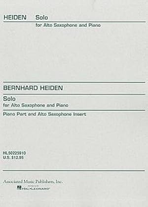 Seller image for Solo for Alto Saxophone and Piano for sale by AHA-BUCH GmbH