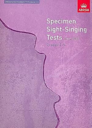 Seller image for Specimen Sight-singing Tests, Grades 1-5 for sale by Smartbuy