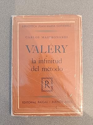 Imagen del vendedor de VALERY O LA INFINITUD DEL METODO a la venta por FELISBERTA LIBROS