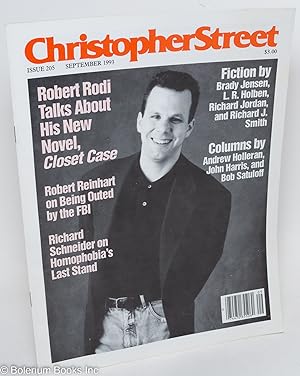 Bild des Verkufers fr Christopher Street: #205; September 1993: Robert Rodi zum Verkauf von Bolerium Books Inc.