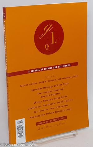 Bild des Verkufers fr GLQ: a journal of lesbian and gay studies; vol. 11, #2 zum Verkauf von Bolerium Books Inc.