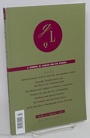Bild des Verkufers fr GLQ: a journal of lesbian and gay studies; vol. 10, #4 zum Verkauf von Bolerium Books Inc.