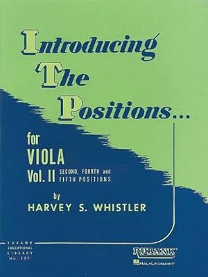 Bild des Verkufers fr Introducing the Positions for Viola: Volume 2 - Second, Fourth and Fifth zum Verkauf von Smartbuy