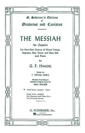 Immagine del venditore per Messiah (Oratorio, 1741) : Complete Vocal Score Satb venduto da Smartbuy