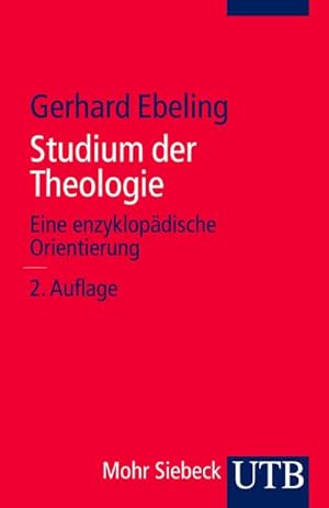 Imagen del vendedor de Studium der Theologie : Eine enzyklopdische Orientierung a la venta por Smartbuy