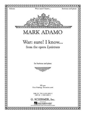 Imagen del vendedor de War: Sure. I Know. from the Opera Lysistrata: Baritone a la venta por Smartbuy