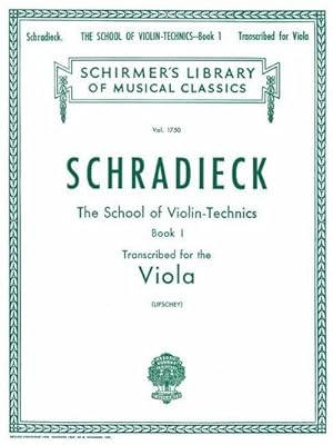 Bild des Verkufers fr School of Violin Technics, Op. 1 - Book 1: Schirmer Library of Classics Volume 1750 Viola Method zum Verkauf von Smartbuy