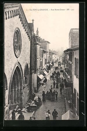 Bild des Verkufers fr Carte postale Ste-Foy-la-Grande, Rue Notre-Dame zum Verkauf von Bartko-Reher