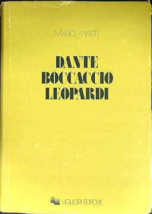 Bild des Verkufers fr Dante Boccaccio Leopardi zum Verkauf von Librodifaccia