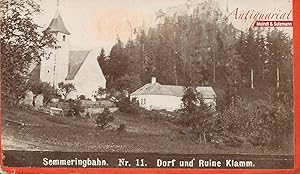 Imagen del vendedor de Semmeringbahn. Dorf und Ruine Klamm". a la venta por Antiquariat MEINDL & SULZMANN OG