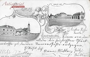 Bild des Verkufers fr Gruss aus Laxenburg - Blauer Hof". zum Verkauf von Antiquariat MEINDL & SULZMANN OG
