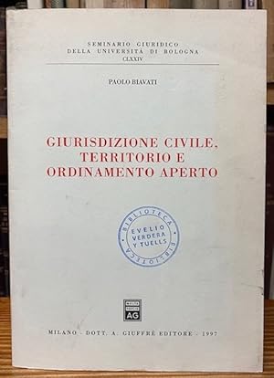 Seller image for GIURISDIZIONE CIVILE, TERRITORIO E ORDINAMENTO APERTO for sale by Fbula Libros (Librera Jimnez-Bravo)