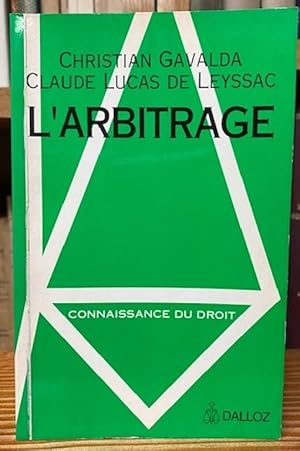 Bild des Verkufers fr L'ARBITRAGE zum Verkauf von Fbula Libros (Librera Jimnez-Bravo)