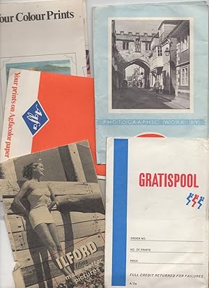 Agfa Ilford Boots Gratispool 5x Old Photo Chemist Envelopes