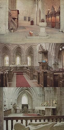 Dore Abbey Herefordshire Sanctuary Crossing Presbytery 3x Postcard s