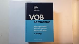 Bild des Verkufers fr VOB-Kommentar : Bauvergaberecht, Bauvertragsrecht, Bauprozessrecht zum Verkauf von Gebrauchtbcherlogistik  H.J. Lauterbach