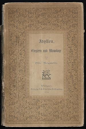 Bild des Verkufers fr Idyllen, Elegieen und Monologe. zum Verkauf von Antiquariat Bibliomania