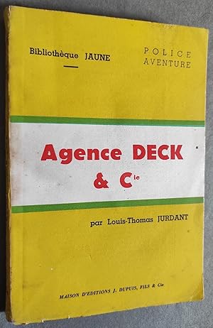 Imagen del vendedor de Agence Deck & Cie. a la venta por Librairie Pique-Puces