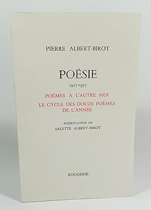 Seller image for Posie 1927-1937 (Pomes  l'autre moi, Le cycle des douze pomes de l'anne) for sale by Librairie L'Autre sommeil
