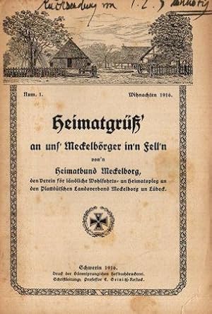 Heimatgrüß an uns Medelbörger in'n Zell'n von'n Heimatbund Medelborg. Nummer 1; Weihnachten 1916;