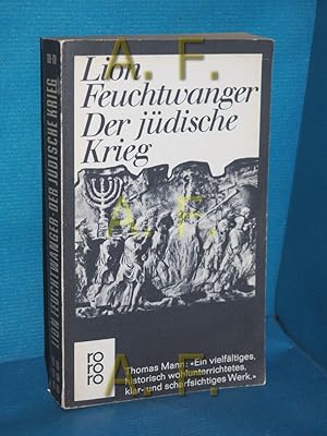 Bild des Verkufers fr Der jdische Krieg Lion Feuchtwanger / rororo-Taschenbuch , Ausg. 1109/1110 zum Verkauf von Antiquarische Fundgrube e.U.