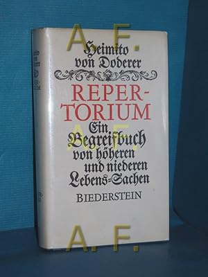 Bild des Verkufers fr Repertorium : Ein Begreifbuch von hheren u. niederen Lebens-Sachen Heimito von Doderer. Hrsg. von Dietrich Weber zum Verkauf von Antiquarische Fundgrube e.U.