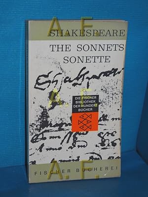 Bild des Verkufers fr Shakespeare: The Sonnets Sonette zum Verkauf von Antiquarische Fundgrube e.U.
