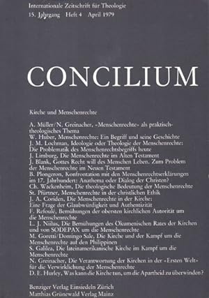 Seller image for Concilium. Heft 4. 15. Jahrgang. 1979. Internationale Zeitschrift fr Theologie. Kirche und Menschenrechte for sale by Auf Buchfhlung