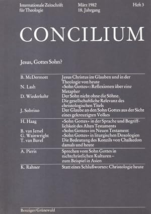 Bild des Verkufers fr Concilium. Heft 3. 18. Jahrgang. 1982. : Jesus, Gottes Sohn? zum Verkauf von Auf Buchfhlung