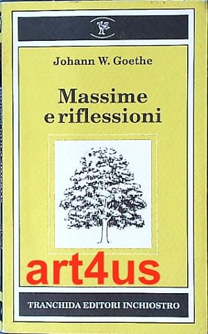 Bild des Verkufers fr Massime e riflessioni zum Verkauf von art4us - Antiquariat