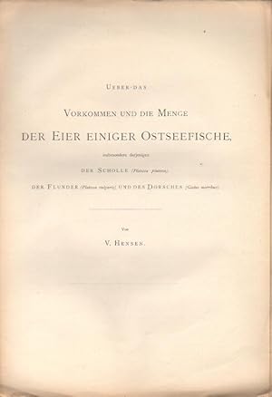 Ueber das Vorkommen und die Menge der Eier einiger Ostseefische, insbesondere der Scholle, der Fl...