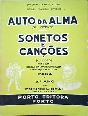 Seller image for AUTO DA ALMA E SONETOS E CANES (PARA O 3. ANO DOS LICEUS). for sale by Livraria Castro e Silva