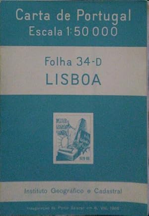 CARTA DE PORTUGAL. ESCALA 1:50000. FOLHA 34-D. LISBOA.
