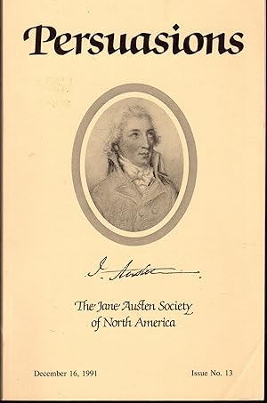 Seller image for Persuasions: The Jane Austen Society of America. December 16, 1990, Issue No. 13 for sale by Dorley House Books, Inc.