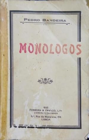 Imagen del vendedor de MONOLOGOS. a la venta por Livraria Castro e Silva