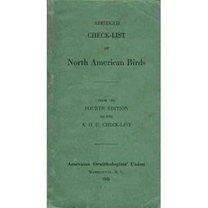 Imagen del vendedor de Abridged Check-List of North American Birds a la venta por Buteo Books