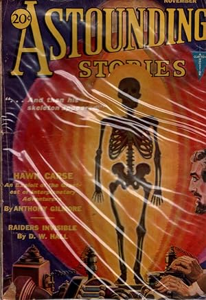 Astounding Stories November 1931. Hawk Carse by Anthony Gilmore. Raiders Invisible D. W. Hall