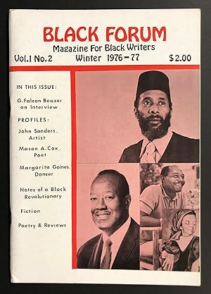 Imagen del vendedor de Black Forum : Magazine for Black Writers, Volume 1, Number 2 (Winter 1976 - 1977) a la venta por Philip Smith, Bookseller