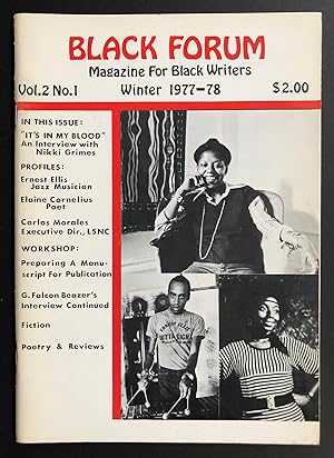 Seller image for Black Forum : Magazine for Black Writers, Volume 2, Number 1 (Winter 1977 - 1978) for sale by Philip Smith, Bookseller