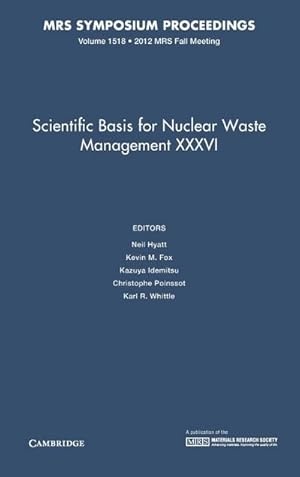 Imagen del vendedor de Scientific Basis for Nuclear Waste Management XXXVI a la venta por AHA-BUCH GmbH